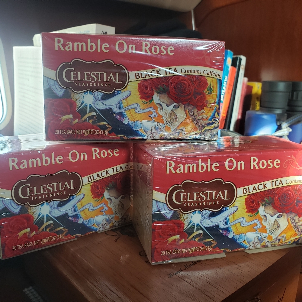 3 unopened boxes of Celestial Seasonings Ramble On